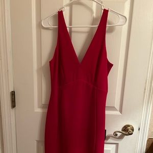 Lulus Bodycon Midi Red Dress